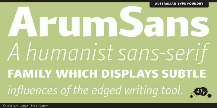 Przykład czcionki Arum Sans